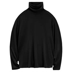 
Madden workwear casual black bottoming shirt antibacterial half turtleneck old money style thermal underwear long-sleeved T-shirt for men spring and winter