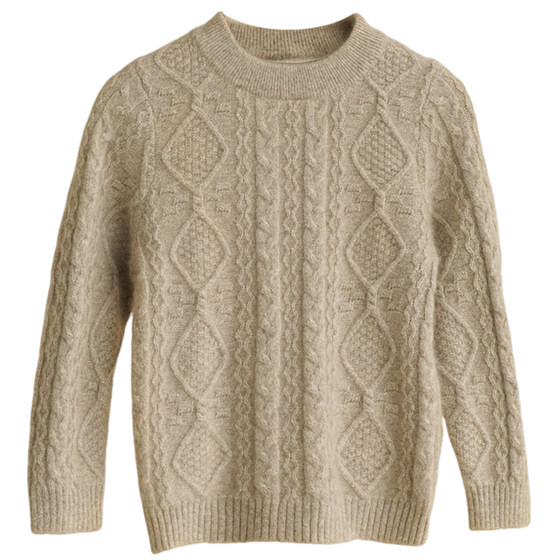 
Hongye Yuntai 100% children's cashmere sweater baby medium-sized children's thick sweater boy autumn and winter knitted base shirt