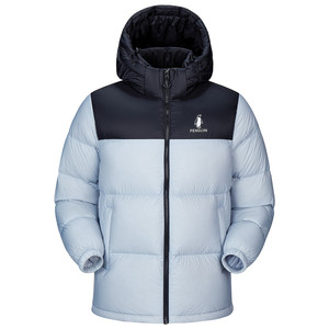 
[Live Broadcast] Penguin Black Duck Down Jacket Women's Winter New Thickened Hooded Short Bread Jacket Men