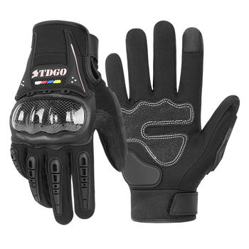 Motorcycle riding gloves carbon fiber winter storm-proof waterproof all-season motorcycle cold protection equipment