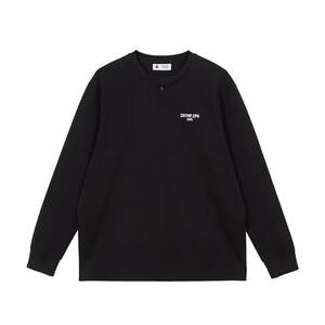 
Lingzhi Jack Jones pure cotton comfortable and fashionable cool chest flocked letter top versatile long-sleeved T-shirt for men