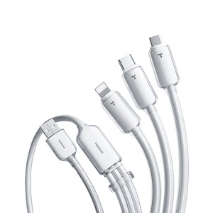 
Tulas charging cable three-in-one data cable one-to-three multi-function fast charging car three-head cable suitable for Apple 17 mobile phone Huawei typec Android 16 official USB tablet iPhone 14 plug