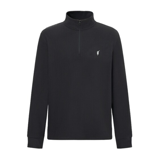 
[7A antibacterial] POLOWALK men's long-sleeved T-shirt 2025 winter new business style stand-up collar versatile top