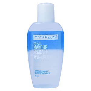 Maybelline Eye and Lip Makeup Remover, Makeup Remover Oil, Makeup Remover Water Sample, Gentle Cleaning for Eyes, Lips, and Face, Three in One Water Oil Separation