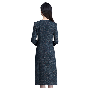 
Ellen's high-end temperament and elegant long-sleeved dress for women 2026 new waist slimming and age-reducing western-style knee-length long skirt