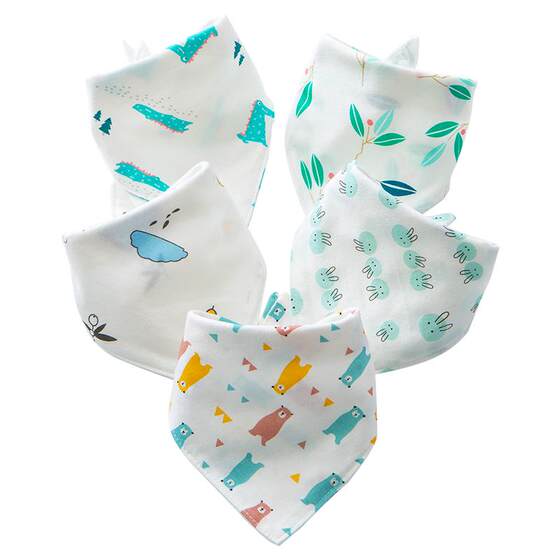 Summer ultra -thin baby mouth water towel triangular scarf baby pure cotton bandoscopic anti -vomiting milk bib children's scarf
