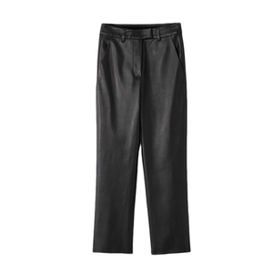 
[Bow ECHO] Spanish first-layer sheepskin high-waisted trousers slimming pencil pants stretch genuine leather pants
