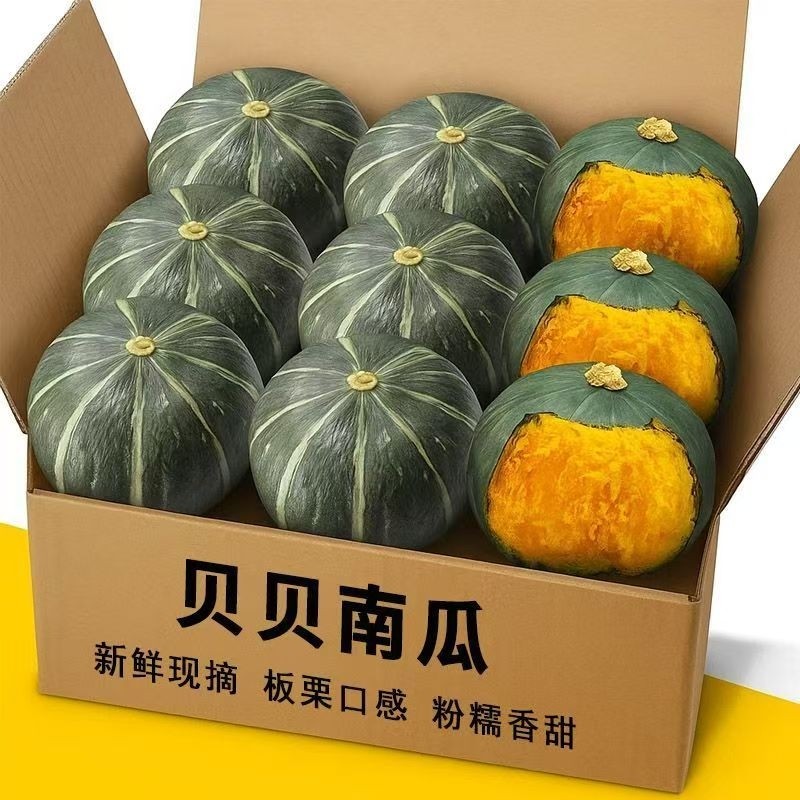 金地元 贝贝南瓜 5斤 双重优惠折后￥10.44包邮 淘金币可抵扣￥2.56