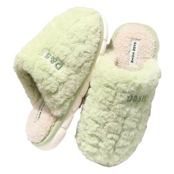 Cotton slippers for women in winter 2025 new indoor home non-slip warmth thickened bottom plush soft bottom cotton drag