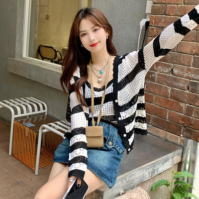 taobao agent Autumn sexy top, cardigan, set, plus size, fitted, lifting effect