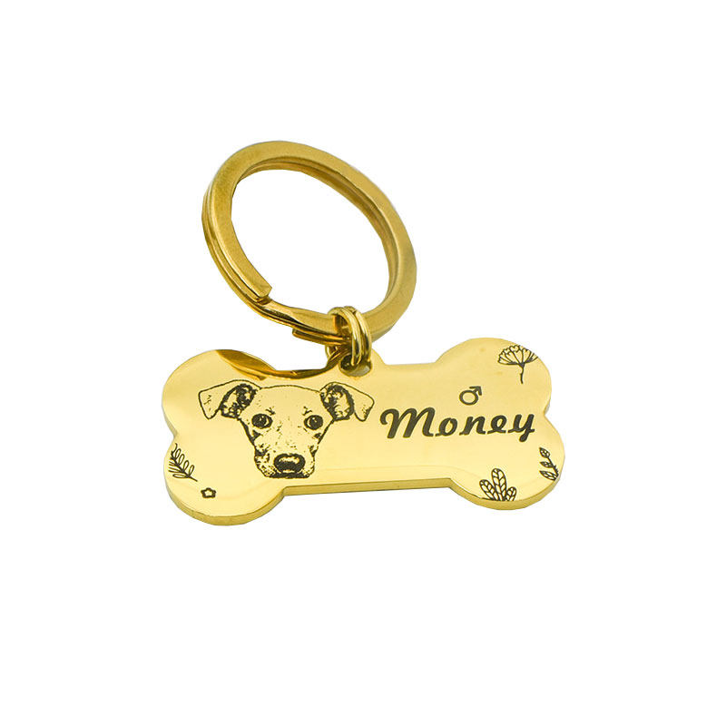 View of Custom Pet ID Tags - Engraved Metal Nameplates for Dogs & Cats