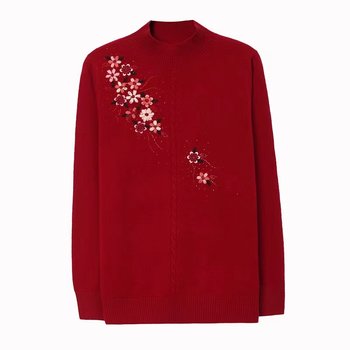 
Mom's new autumn and winter 100 pure wool shirt