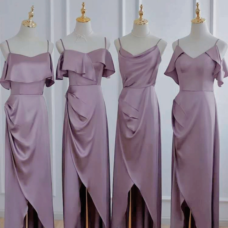 Evening dress, summer advanced purple bridesmaid dress, 2023 collection, high-quality style