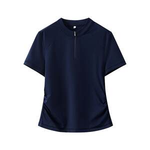 
Baleno quick-drying short-sleeved T-shirt for women 2026 summer half-zip outdoor sports cool breathable sun protection training clothes N