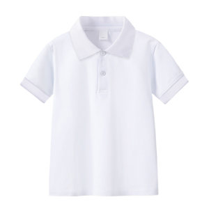 
Pure cotton boys' short-sleeved T-shirt class uniform children's POLO shirt summer experimental primary school student white school uniform exactly the same