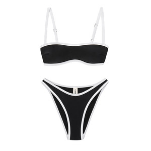 
[Yigenanaya same style]Limone black split swimsuit women's hot spring bikini high quality