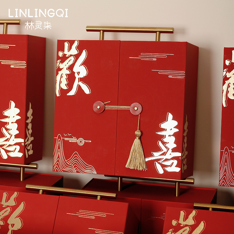 林灵柒结婚婚礼伴娘女伴手礼网红中式小众高级婚宴礼盒空盒子实用
