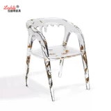 Современная дизайнерская эпоксидная смола, прозрачный стульчик для кормления для отдыха, легкий роскошный стиль