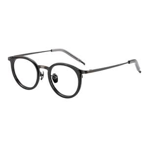 
Muchuan 143MM glasses men's myopia ultra-light titanium frame round retro frame can be equipped with degree online professional glasses