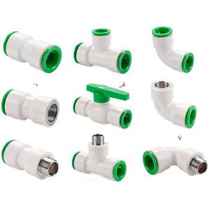 
ppr hot melt water pipe accessories 4 points 32025 quick plug direct 6pe quick connector ball valve PVC elbow tee