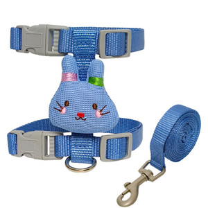 Cat traction rope anti -free can adjust the special cloth puppet blue cat kittens and walking cat rope pet cat traction band
