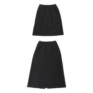 
Yuanjia Wool Thin Long and Short Skirt Simple Commuting Slit Skirt Back Elastic Waist LF5976 Limited Edition