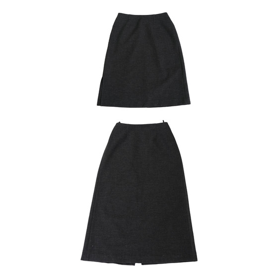 
Yuanjia Wool Thin Long and Short Skirt Simple Commuting Slit Skirt Back Elastic Waist LF5976 Limited Edition