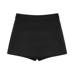 Pusumede black A-line skirt pants for women new high-waisted slim and anti-exposure versatile temperament suit skirt
