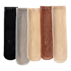 
Stockings women's short summer thin anti-snagging transparent wear-resistant mid-calf seamless flesh-colored invisible crystal socks