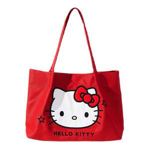
TheGreenParty Hello Kitty Shoulder Bag Sanrio Commuting Large Capacity Travel Cartoon Girls Crossbody Bag