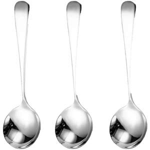 Thick stainless steel spoon, fruit spoon, watermelon spoon adult children's soup spoon, eat spoon, long -handard home spoon