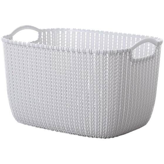 Storage basket plastic wardrobe storage box Bathing the desktop imitation vine, dirty clothes basket toy basket hand
