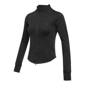 
adidas Adidas new women's sports fitness stand collar zipper long-sleeved knitted jacket KF2666