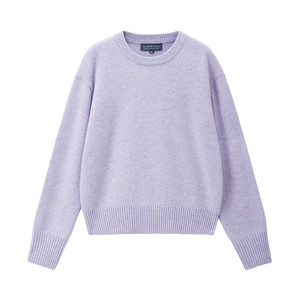 
[Same style as Korean stars] Giordano Quiet Luxury Wool Sweater Women's Loose Round Neck Mixed Color Sweater 05355723