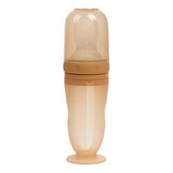 Baby rice cereal spoon, milk bottle, squeeze-type newborn silicone complementary food spoon, baby rice cereal feeding bowl, complementary food tool, soft spoon