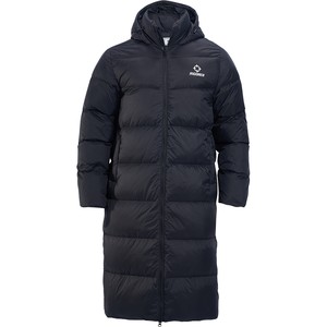 Sports down jacket for men and women long knee-length winter windproof plus velvet thickened warm outdoor casual hooded jacket