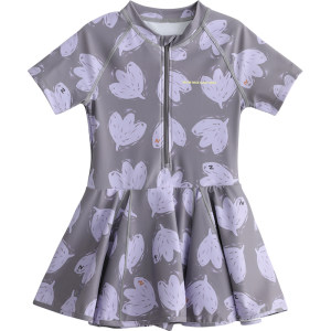 
NNGZ designer style hand-painted all-over printed girls' one-piece swimsuit summer style versatile children's skirt swimsuit