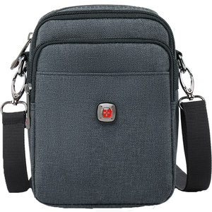 Swiss Army Knife Men's Multi functional Outdoor Sports Shoulder Bag Wearing Belt Waist Bag Men's Canvas Mobile Phone Bag Small Shoulder Bag