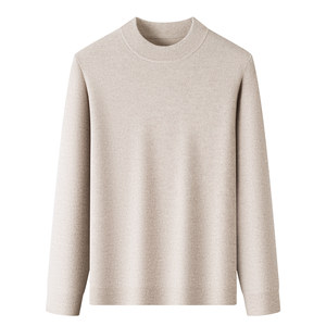 
Shanghai Chunzhu cashmere sweater men's new winter half-high collar thickened warm sweater casual knitted bottoming shirt