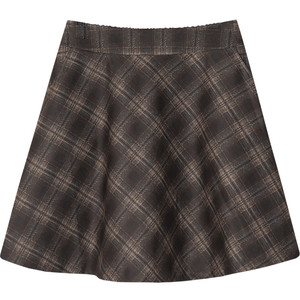 
A-line retro plaid skirt, loose slimming skirt, woolen design umbrella skirt, casual and versatile woolen mid-skirt