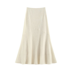 
[Qindao] Three-dimensional segmentation design wool mixed bristles high waist slim and elegant fishtail skirt-FW296