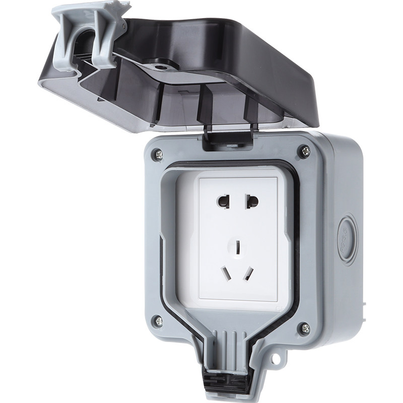 Copri Presa Elettrica Impermeabile, 2 Pezzi Presa Da Esterno Impermeabile Flip-Top Copriprese Tipo 86 Autoadesive Scatola Prese Coperchio Presa Corrente Impermeabile per Cucina Bagno, Trasparente