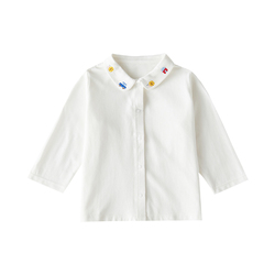 Whitewheat Children's 2023 Autumn New Design Embroidered Shirts For Boys And Girls, Fashionable Shirts