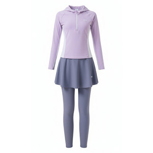 
Xtep children's swimsuit 2026 new long-sleeved trousers split student girls middle and large children's surf hooded wetsuit