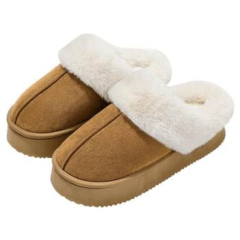Birkenstock thickened plush cotton slippers for women in autumn and winter new style