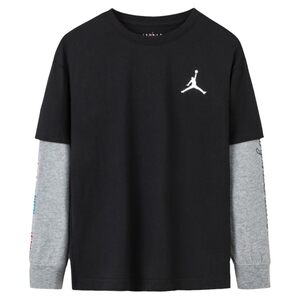 
Jordan children's clothing children's long-sleeved 2026 spring and autumn new style boys fake two-piece tops t-shirt trendy JD2412066