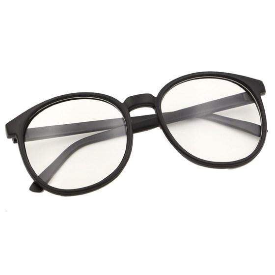 
Retro glasses frame for women Korean style round round face large black frame flat glasses for men trendy full frame personalized eye frame frames