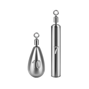 路亚自由铅坠长条圆柱形自由钓组水滴铅坠跑铅扣鲈鱼鳜鱼翘嘴远投