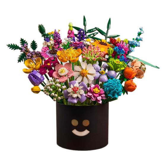 
Valentine's Day rose building blocks eternal bouquet set gift birthday hand-assembled girl bestie good-looking New Year