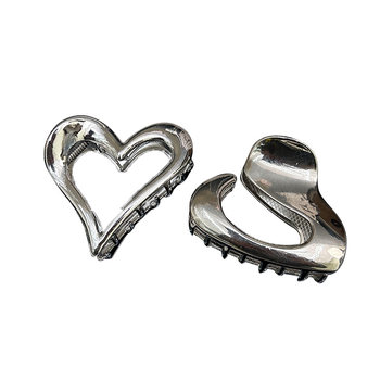 Butterfly metal silver half -tie hair clip
